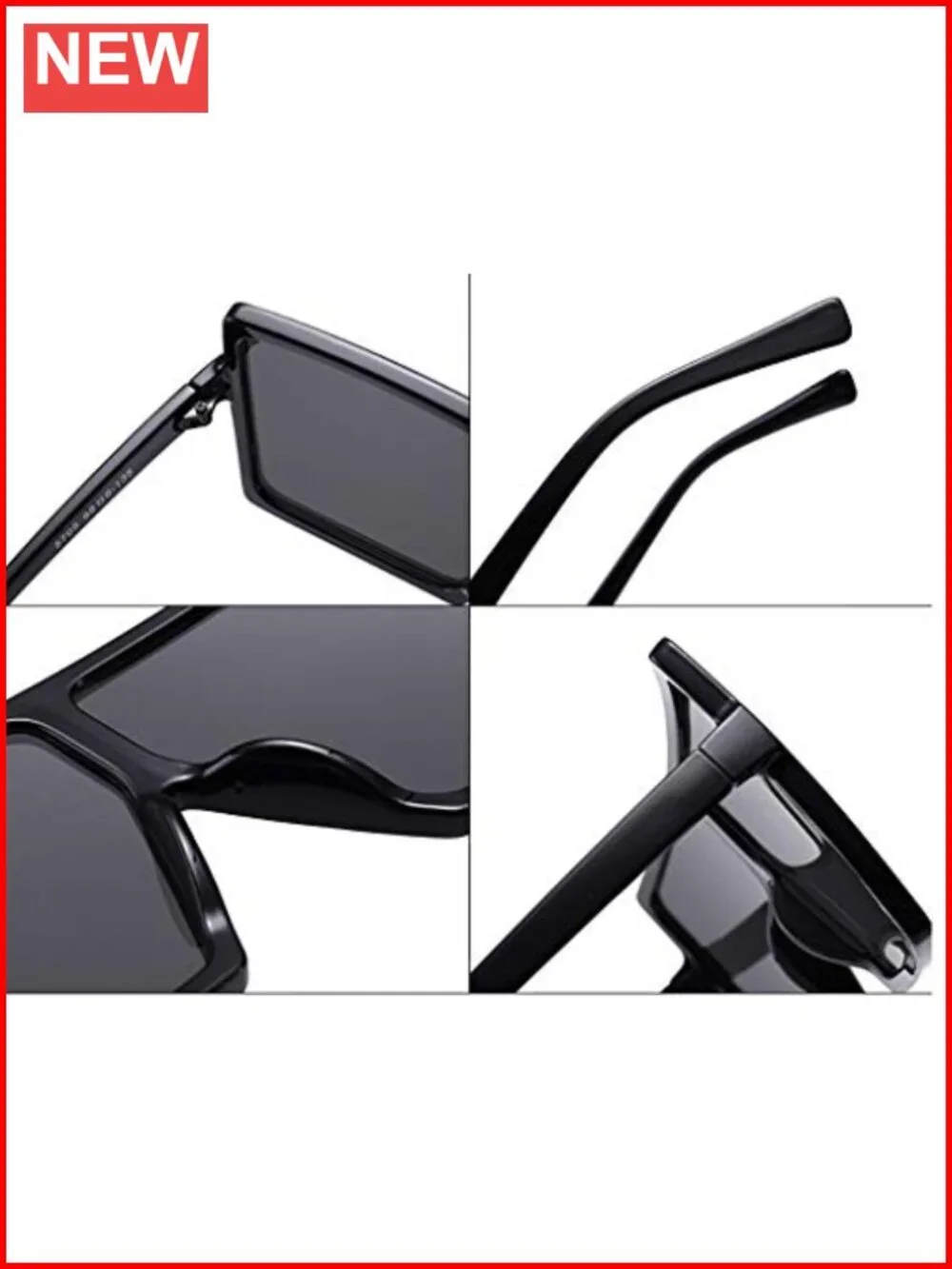 Oversized Square Sunglasses Flat Top Fashion Shades UV Protection